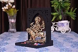 Buy MARINER'S CREATION Durga MATA Idol in Antique Finish with Wooden ...