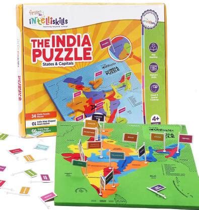 FIRSTCRY INTELLISKILLS Indian States Puzzle Multicolor - - Indian ...