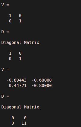 Image result for Eigenvector in MATLAB