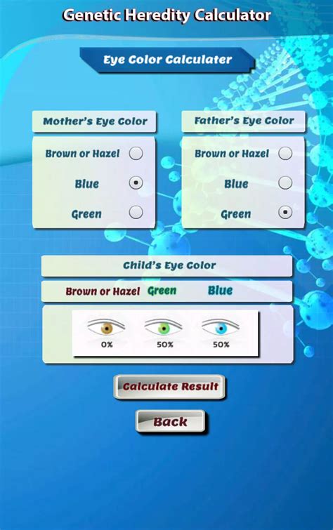 Punnett Square Calculator Eye Color