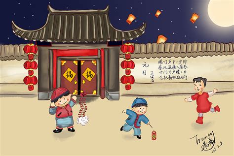 手绘-年画|插画|商业插画|木木西子 - 原创作品 - 站酷 (zcool)