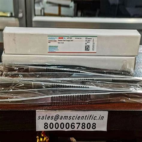 Stainless Steel Forceps with Blunt Himedia Ends - Precise & Affordable