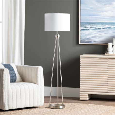 Laurel Foundry Modern Farmhouse® Steel Floor Lamp With Linen Shade ...
