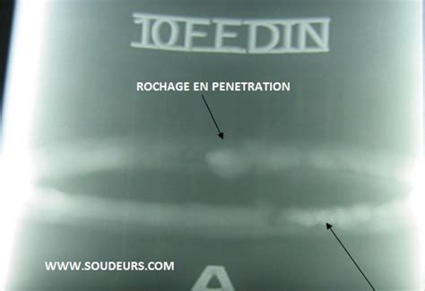 Film radio avec un défaut de soudage " rochage