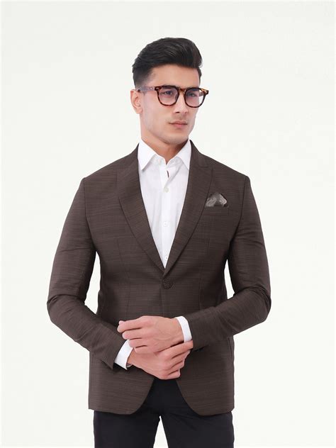 edenrobe Men's Brown Blazer - EMTB22-6755 – edenrobe Pakistan