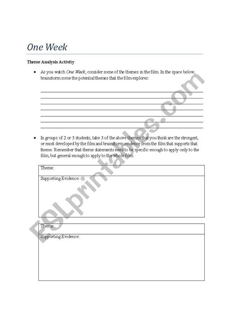 Image result for One Week Topic