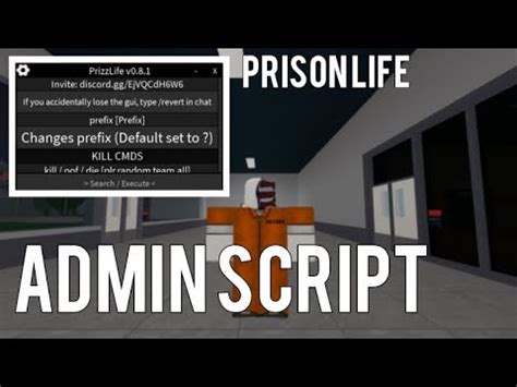Image result for Admin Commands Script GUI Prison Life