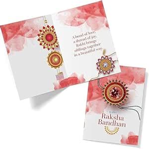 Festiko® Happy Raksha Bandhan Greeting Card For Brother/Sister - Design ...