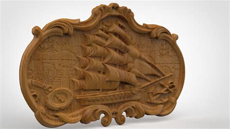 Free STL file 3D STL model of a sailboat for CNC milling machine ...