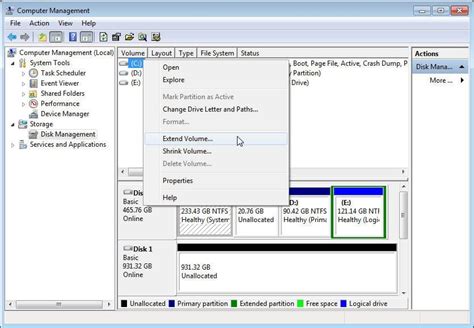 Image result for Extend Basic Disk Volume Windows 7