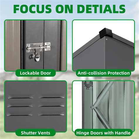 GRAVFORCE Outdoor Storage Shed 4 x 8 FT, Metal India | Ubuy