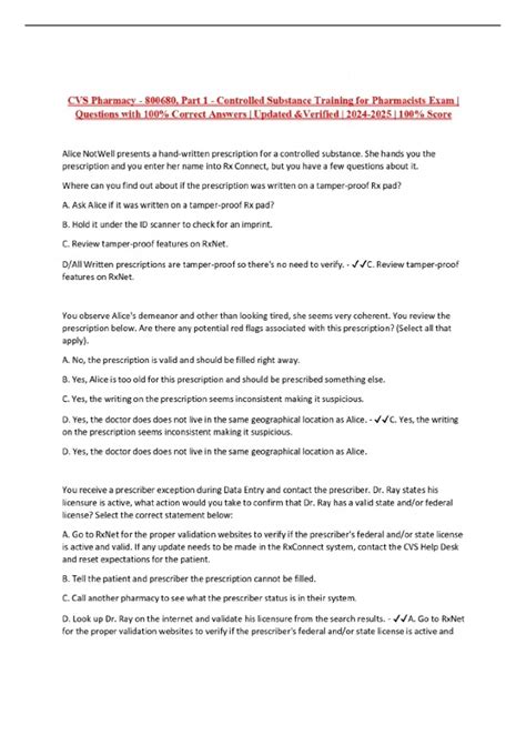 CVS Pharmacy - 800680, Part 1 - Controlled Substance Training for ...