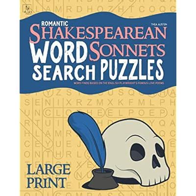 Buy Romantic Shakespearean Sonnets Word Search Puzzles: Word Finds ...
