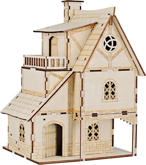 CZYY DND Medieval Three Story House with Balcony Wood India | Ubuy