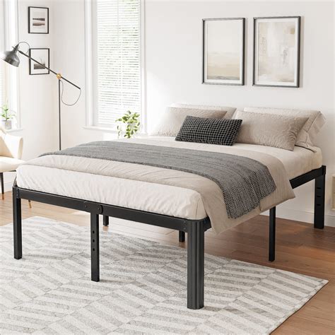 Snapklik.com : Hunlostten 14in High Queen Bed Frame No Box Spring ...
