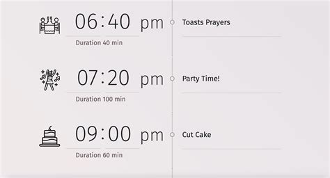Wedding Reception Timeline 的图像结果