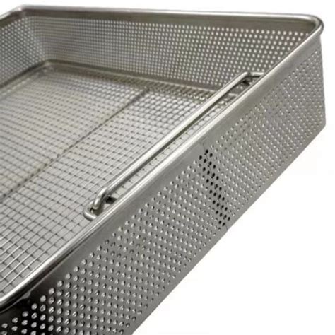 Buy Stainless Steel Sterilization Tray Basket 45x34x7cm Surgical ...