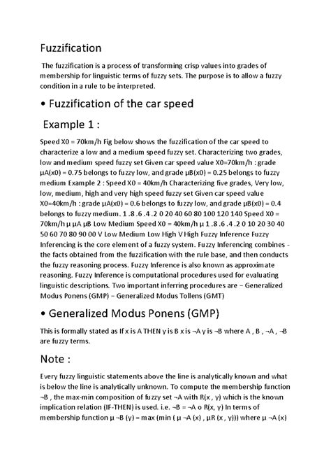 Fuzzification Techniques and Applications in AI Concepts - Studocu