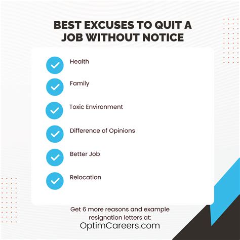 Best Excuse to Quit a Job Without Notice [How to Do It Right] — Optim ...