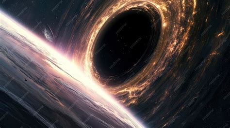 Premium AI Image | Interstellar movie Black hole concept background