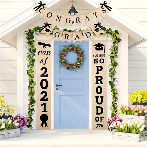 Graduation Banner And Porch Sign Set Congrats Grad Banner Class ...