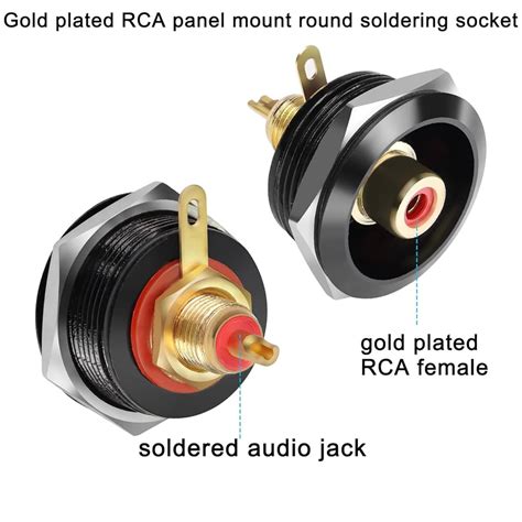 Wedding Bands His And Hers QIANRENON Gold Plated RCA Panel Mount ...