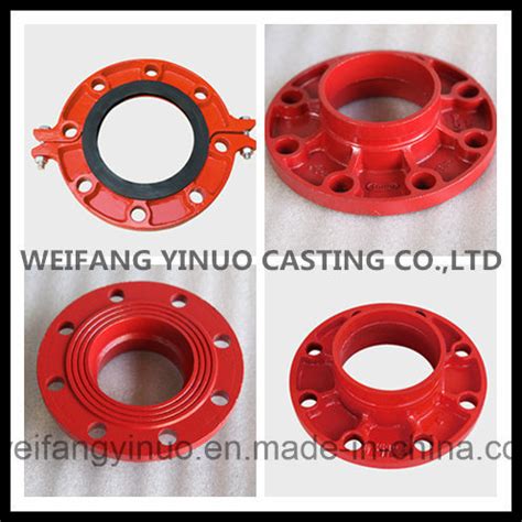China ANSI-Class 150 Ductile Iron Pipe Fittings Grooved Split Flange UL ...