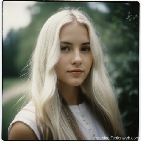 Girl with Long White Hair | Stable Diffusion Online