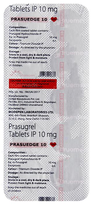 Prasuedge 10 Tablet 10 - Uses, Side Effects, Dosage, Price | Truemeds