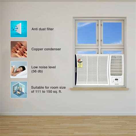 Voltas 183 Vectra Elite 1.5 Ton 3 Star, Fixed Speed Window AC (Copper,