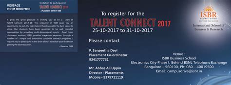 Talent Connect - a placement drive by ISBR