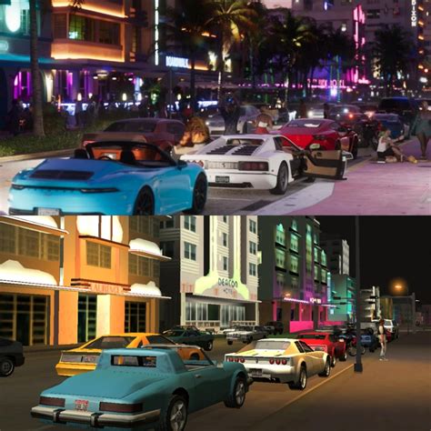 Ocean Drive scene recreated in old GTA. : r/GTA6