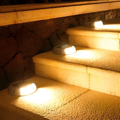 Solar Deck Stair Waterproof LED Fence Lights LED Outdoor Step Lights ...
