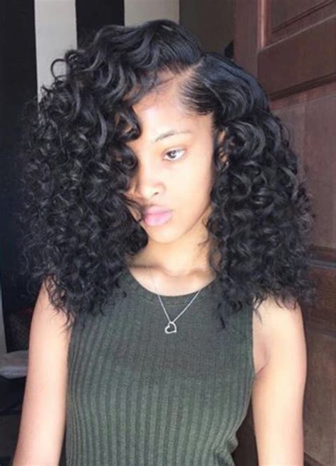 Curly Hairstyles Weave Side Part - Hairstyle Guides
