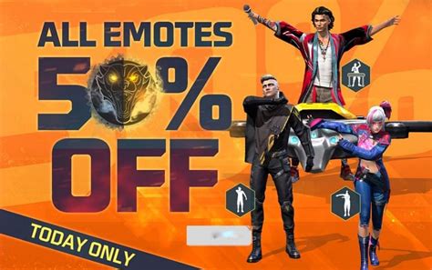 How to get Free Fire MAX emotes at 50% discount today