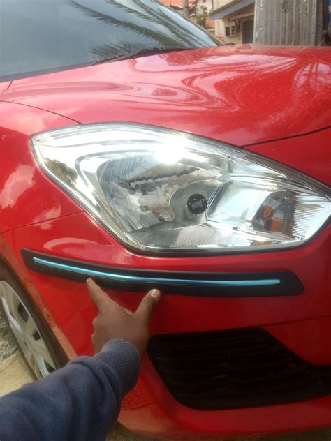 VRT Rubber Car Bumper Protector Guard with Single Chrome Strip for Car ...