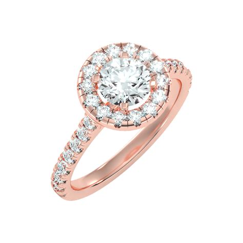 Fiminiace Classic Halo Diamond Engagement Ring – World of Ring