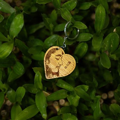 Personalized Photo Engraved Wooden High Quality Keychain For Her/Him ...