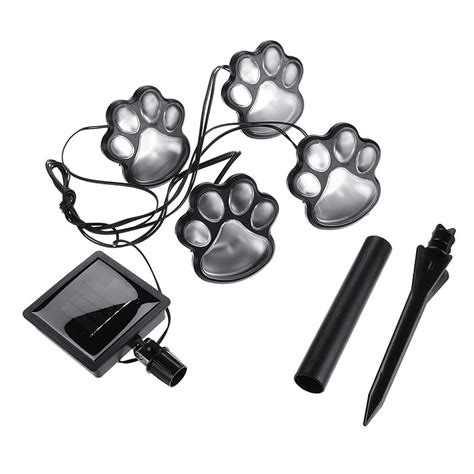 Paw Print Solar Outdoor Lights Solar Lights Outdoor Waterproof Dog Paw ...