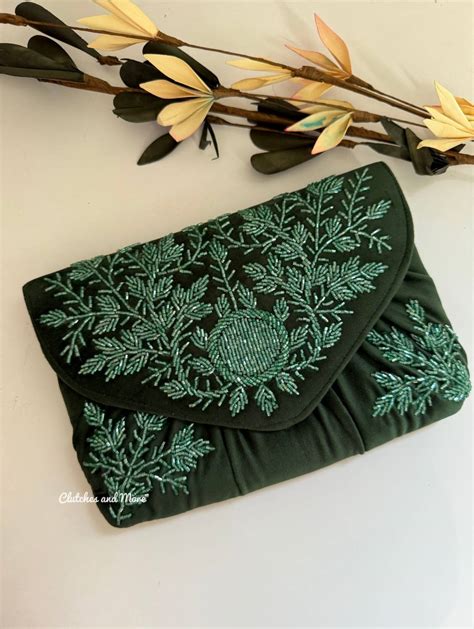 Eden Envelope Bag Green | Clutches and More