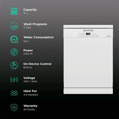 Buy Miele G 5000 SC Active 14 Place Settings Free Standing Dishwasher ...