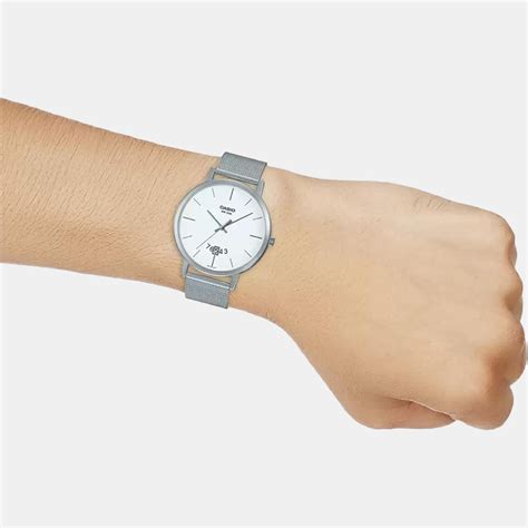 Casio Enticer Men White Stainless Steel Watch A1873 – Just In Time