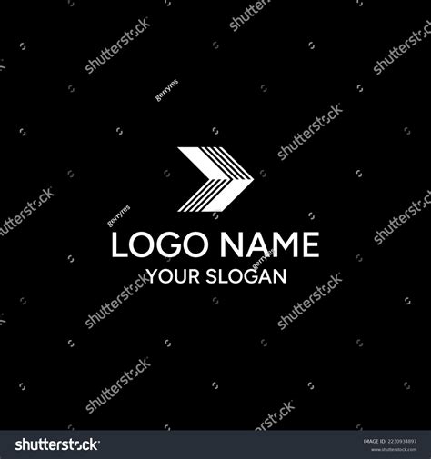 Modern Minimalist Arrow Logo Black Professional Stock Vector (Royalty ...