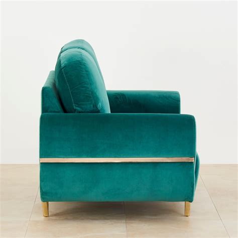 Buy Monarch Velvet 2-Seater Sofa - Teal from Home Centre at just INR ...