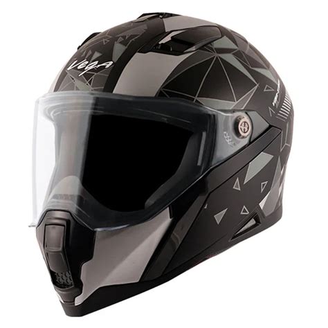 Vega Storm Drift Dull Black Silver Helmet | Shop Helmets at BIKERSTORE ...