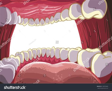 Mouth Teeth Inside Stock Vector 140976685 - Shutterstock