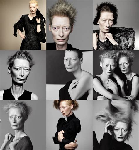 the close - up portrait photo of young tilda swinton | Stable Diffusion