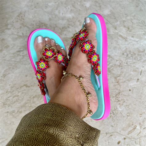 Aqua Flip Flops - Opulence – NandniStudio