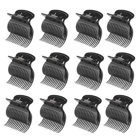 Amazon.com : Brrnoo Hot Roller Clips, 12pcs ABS Hair Curler Claw Clip ...