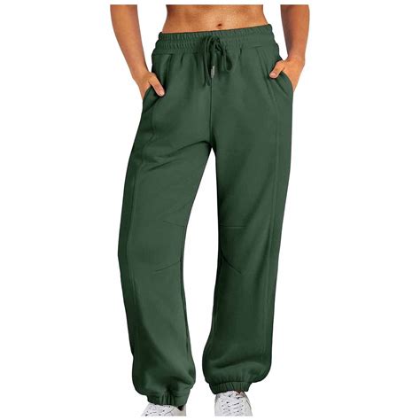 BangWanChi Women Sweatpants With Pockets Women Sweatpants Baggy Loose ...